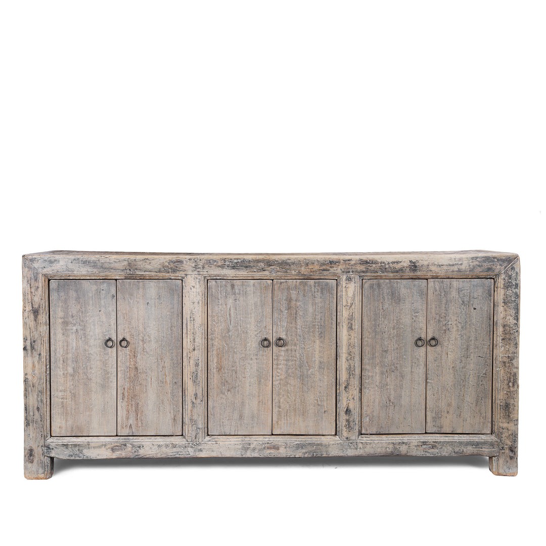 Chinese Bleached Rustic 6 Door Sideboard  | Indigo Antiques