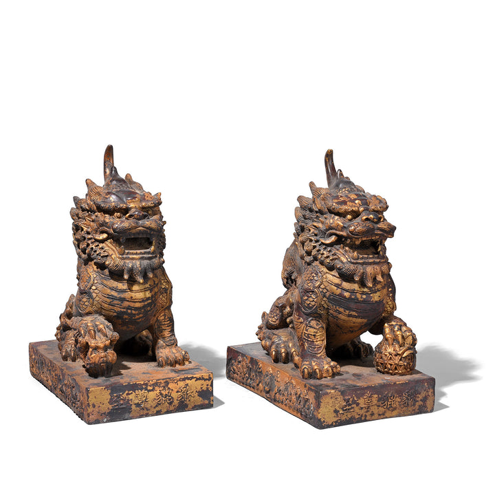 Chinese Bronze Pair Of Qilin | Indigo Antiques