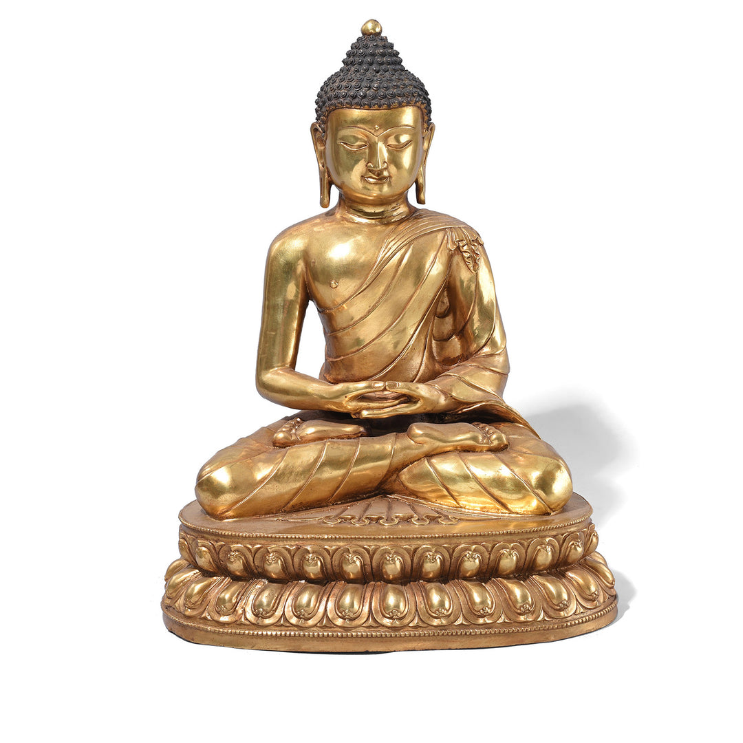 Chinese Bronze Seated Buddha - Dhyana Mudra | Indigo Antiques