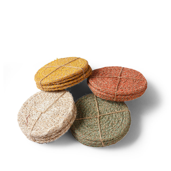 Woven Jute Coasters (Set of 4)