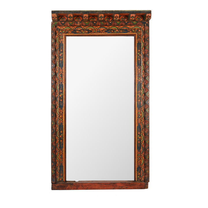 Antique Mirror Made From An Old Tibetan Door Frame | Indigo Antiques