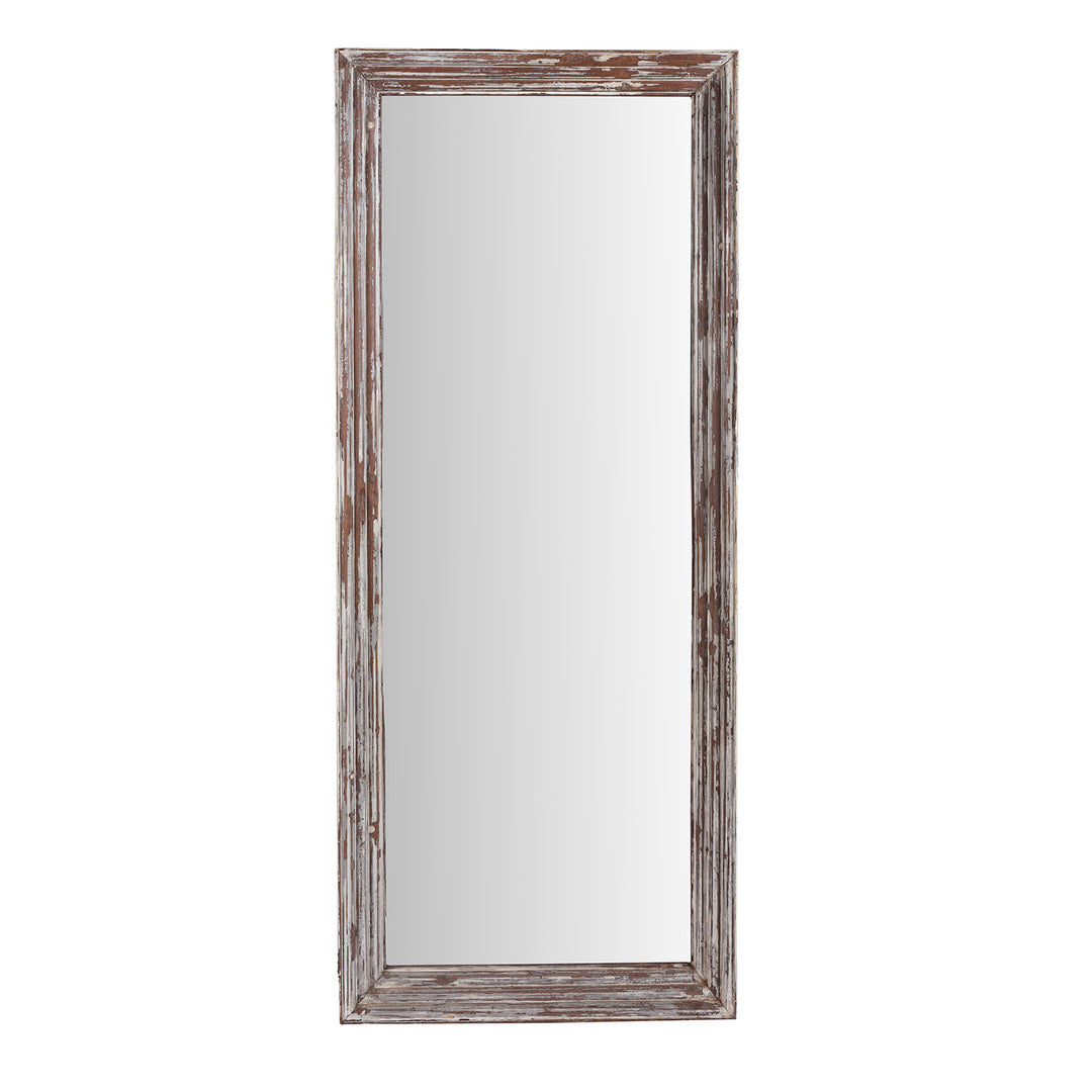 Cream Painted Mirror Made From Reclaimed Teak | Indigo Antiques