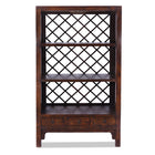 Lattice-Backed Shelving Unit - Dark Or Light Finish
