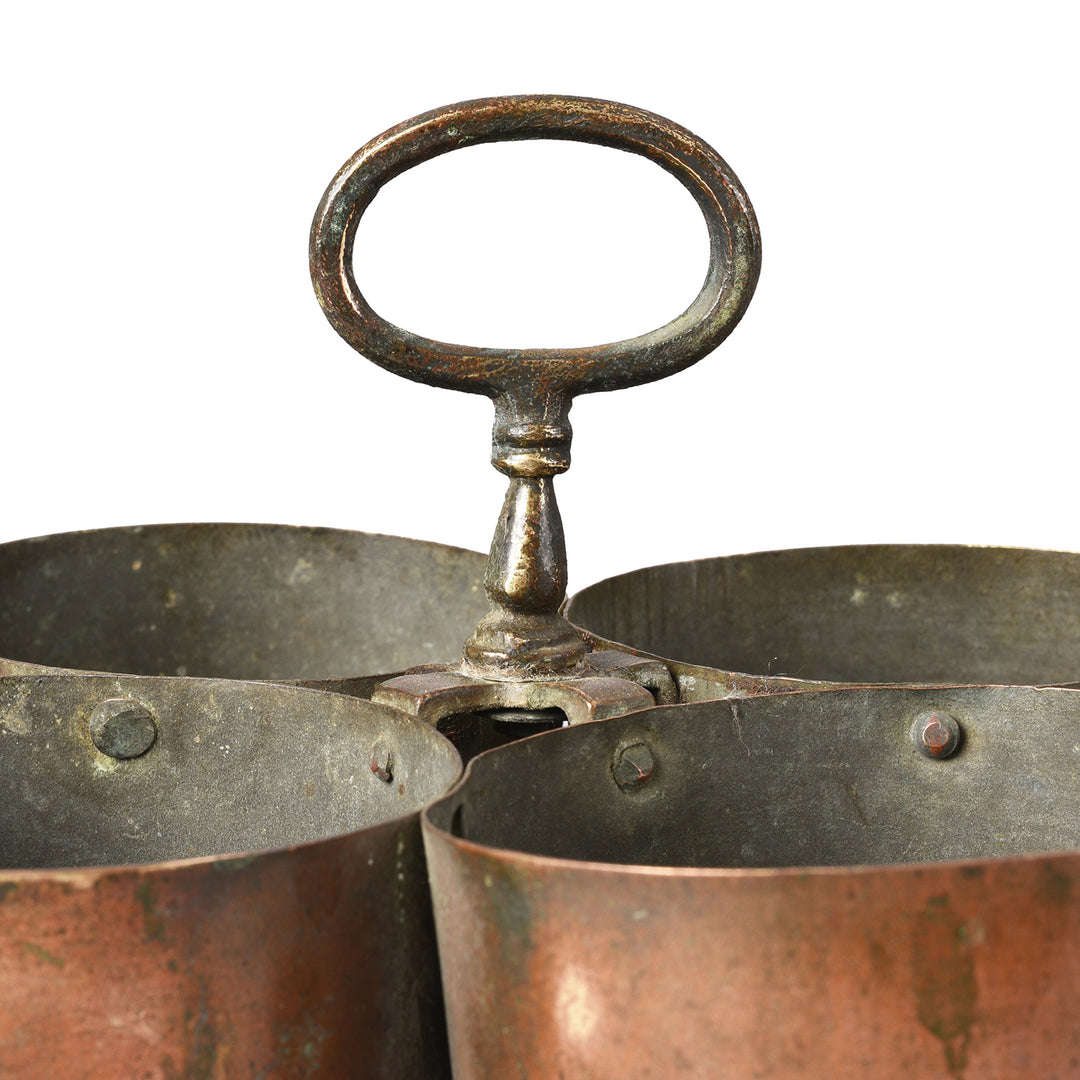 Indian Brass 4 Way Dusakar Pickle Dish - Ca 1910