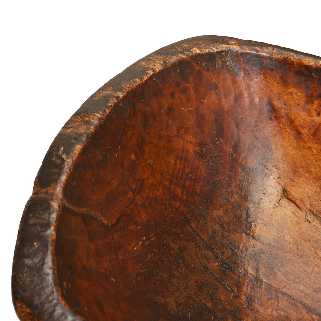 Old Tibetan Wooden Food Bowl - Ca 1920
