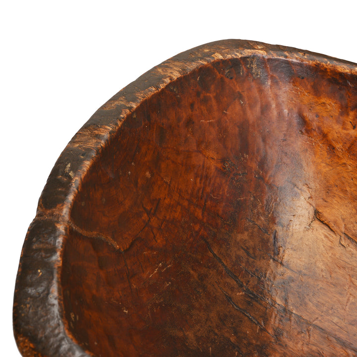 Old Tibetan Wooden Food Bowl - Ca 1920