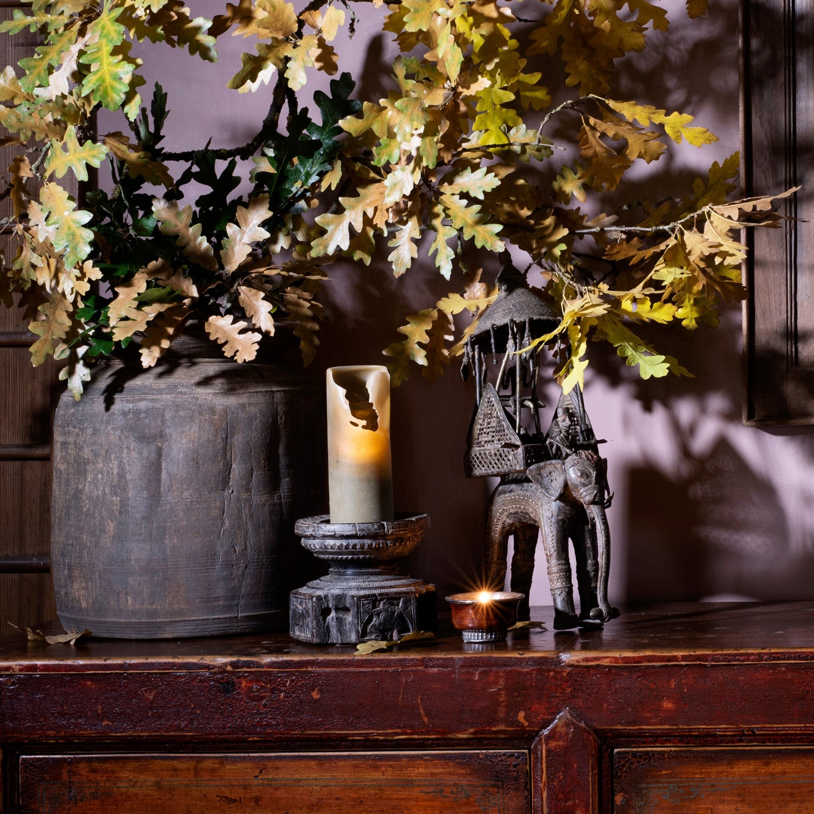 Bastar Brass Elephant With Howdah Goddess Danteshwari And Mahout From Chhattisgarh 19th Century