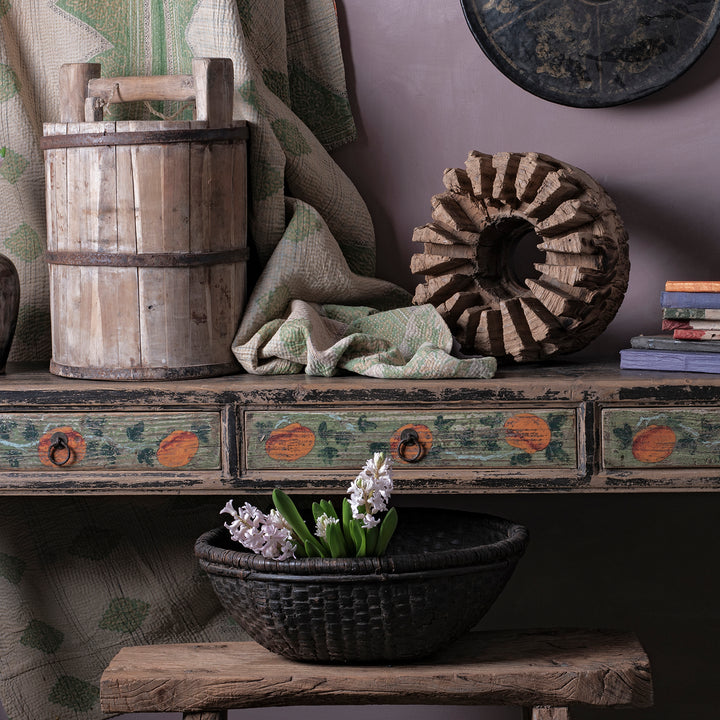 Painted Chinese Three Drawer Console Table Made From Old Wood | Indigo Antiques