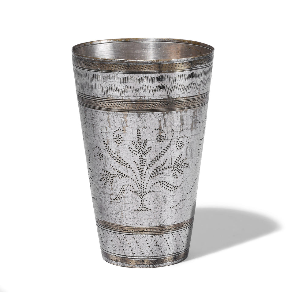 Floral Vase Antique Indian Lassi Cups | Indigo Antiques