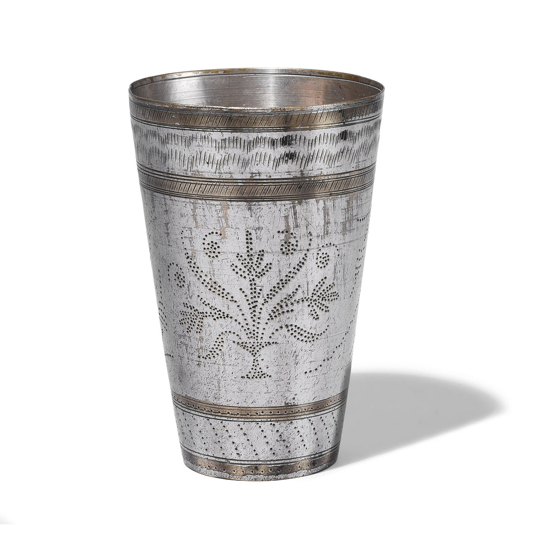 Floral Vase Antique Indian Lassi Cups | Indigo Antiques