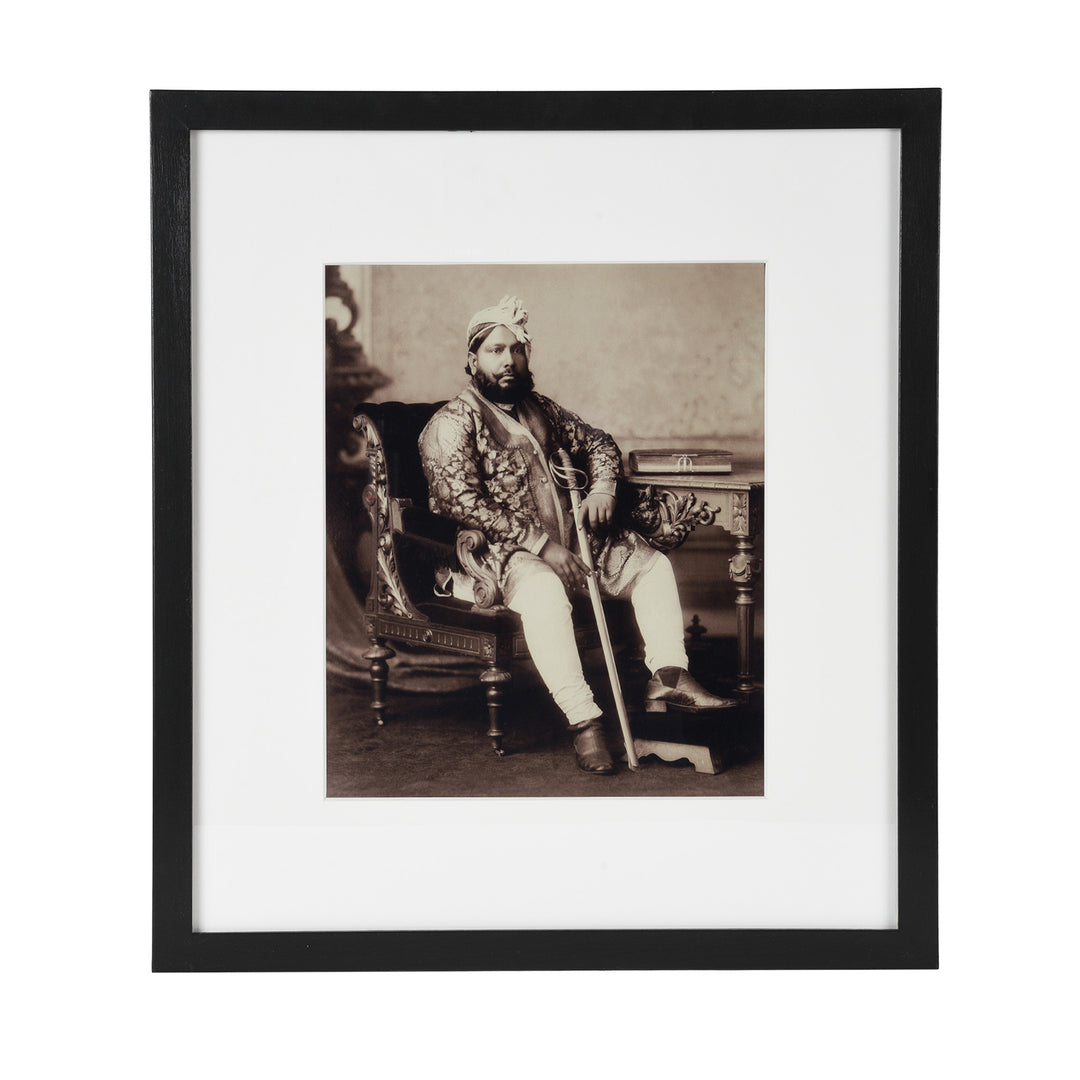 Framed Photo Maharaja of Bhurutpore - Copy of Original Plate | Indigo Antiques