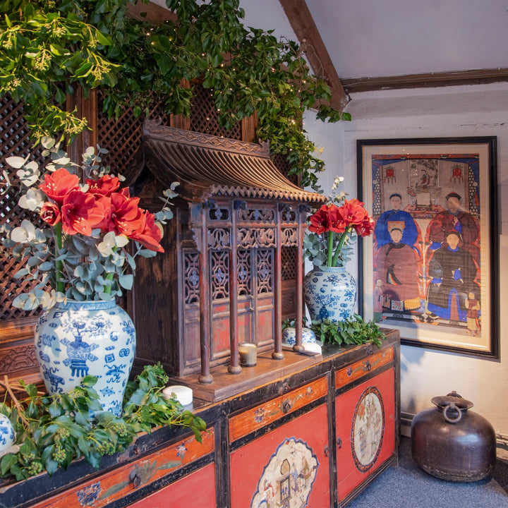 Daoist Ancestor House Shrine From Shanxi - Ca 1950