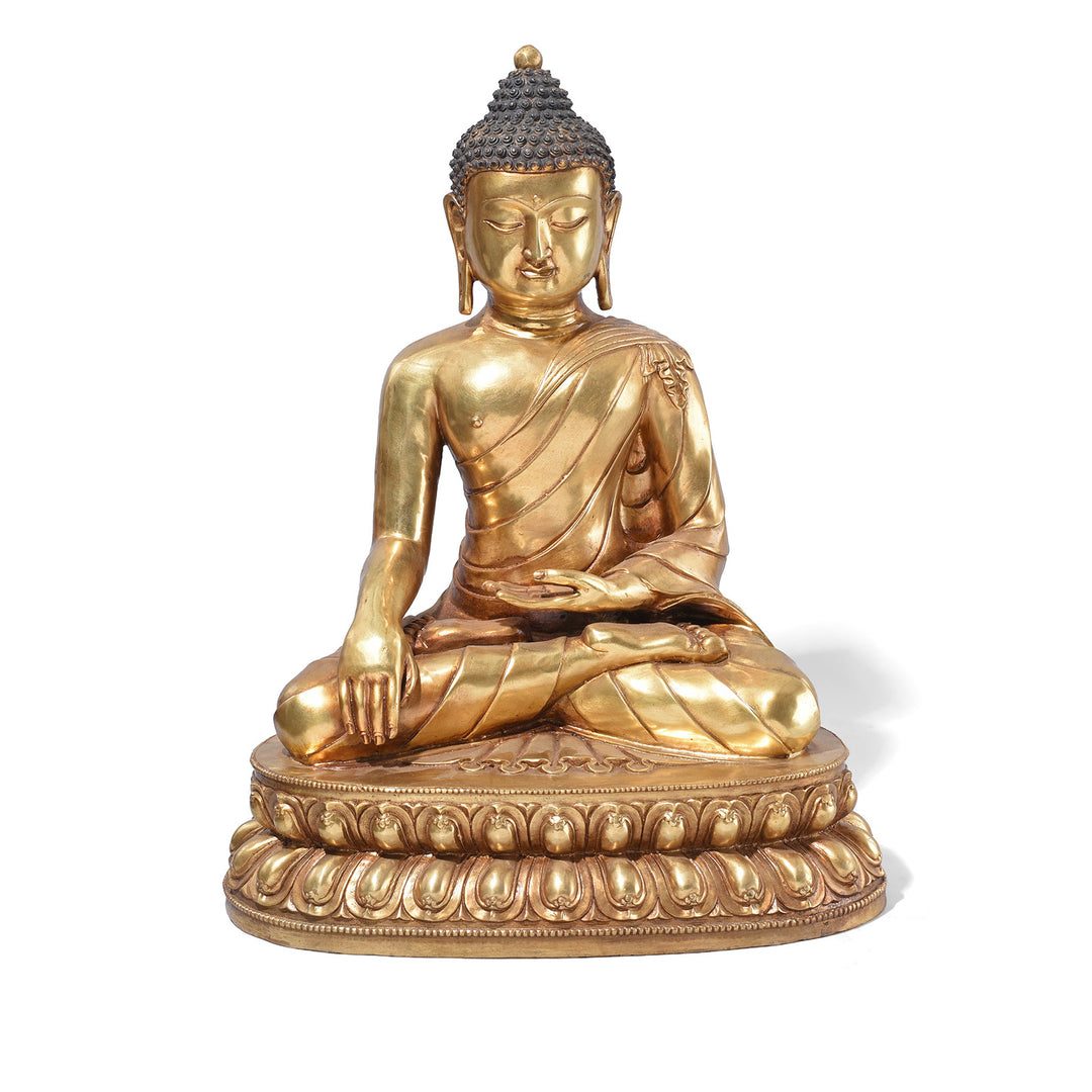 Gilded Buddha Statue - Bhumisparsha Mudra | Indigo Antiques