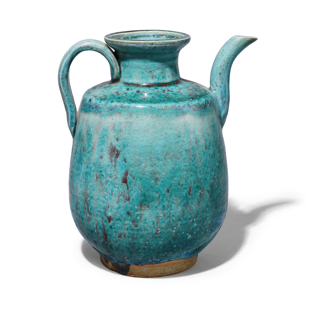 Green Copper Glazed Terracotta Ewer | Indigo Antiques