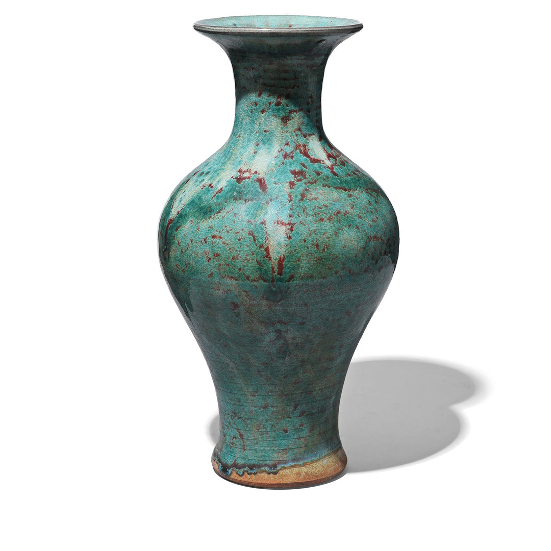 Green Yaobian Glaze Fengweizen Vase | Indigo Antiques