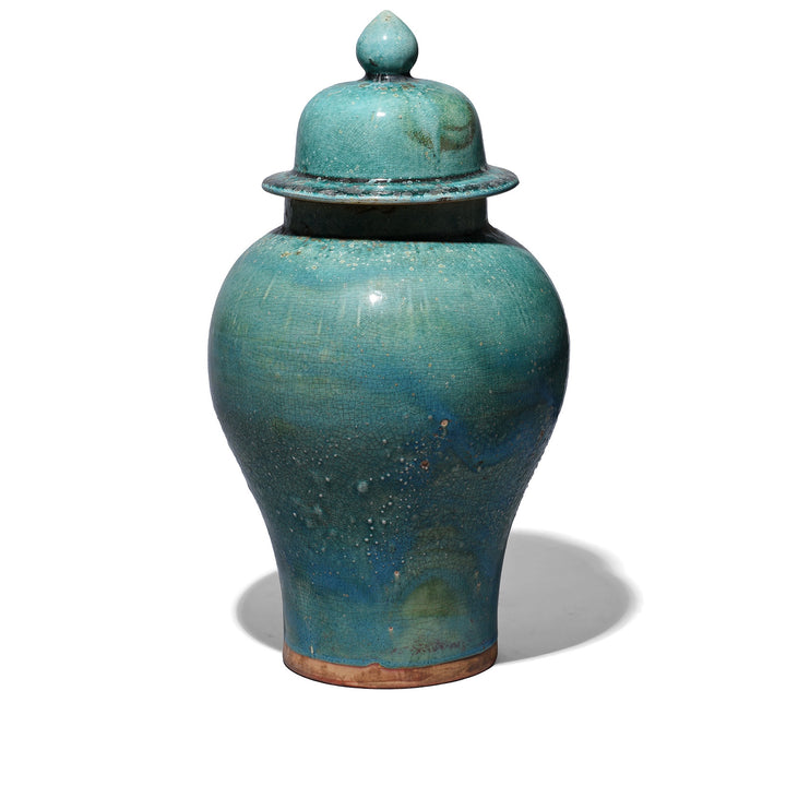Green Yaobian Glaze Temple Jar | Indigo Antiques