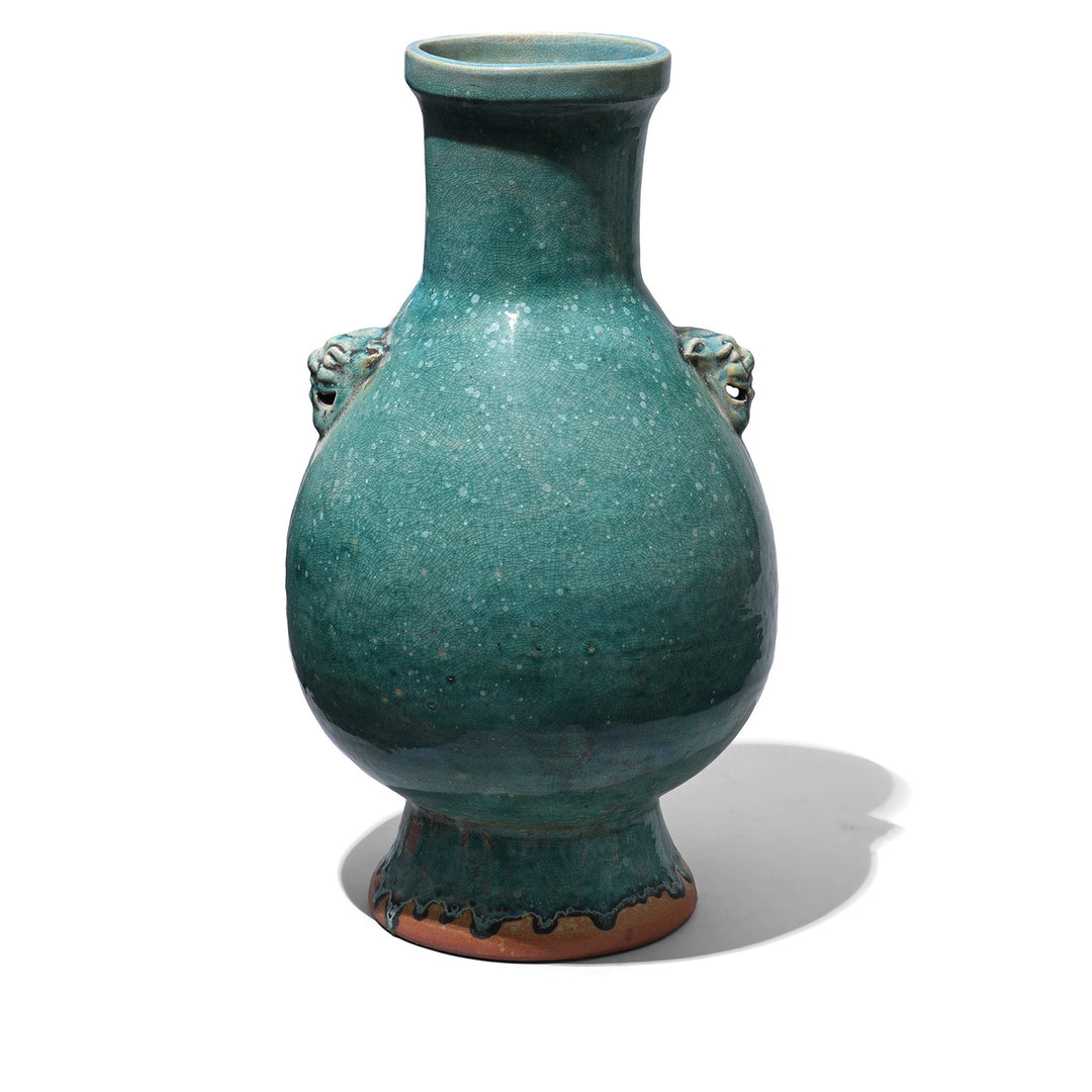 Green Yaobian Glaze Vase | Indigo Antiques