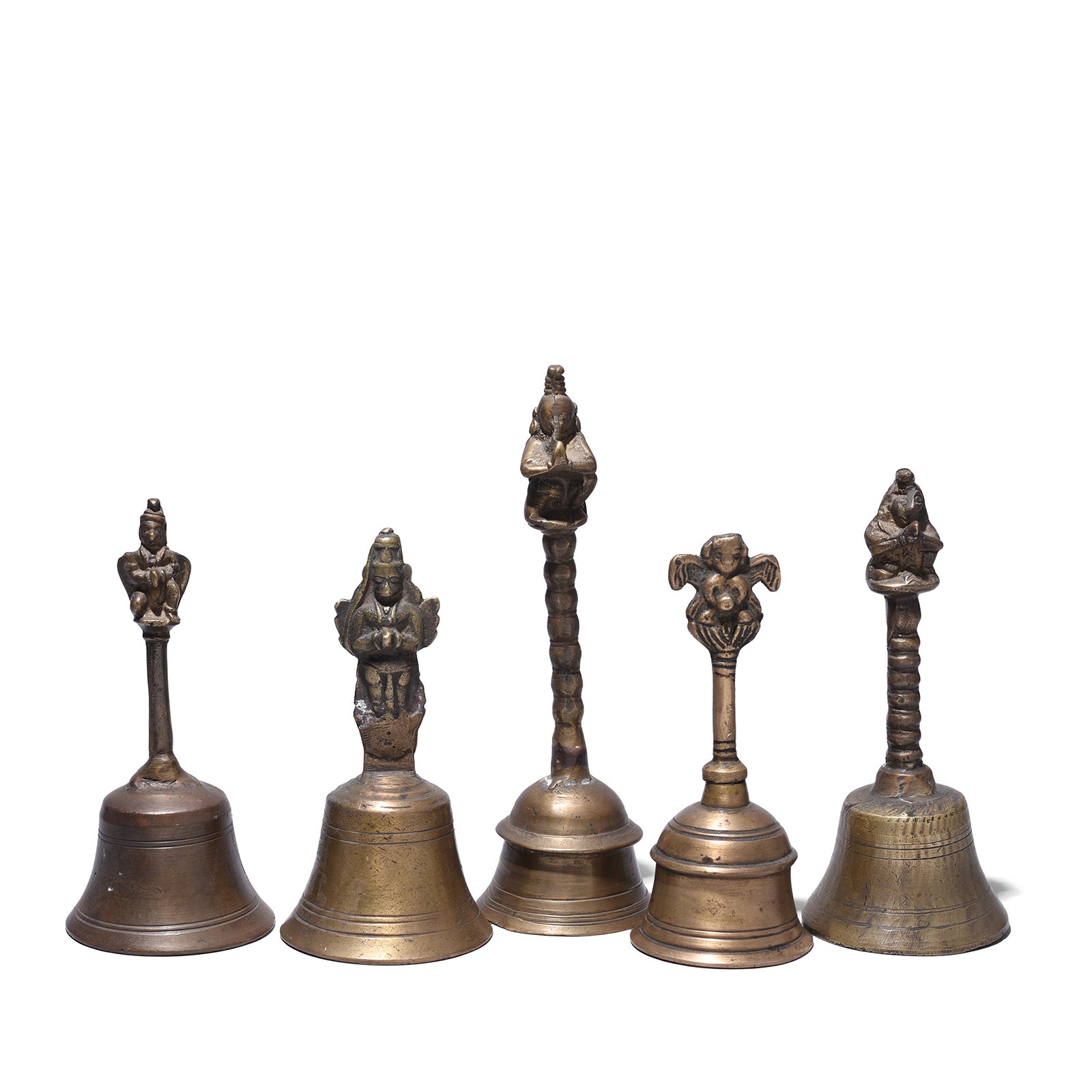 Group Of Antique Indian Brass Temple Bells | Indigo Antiques