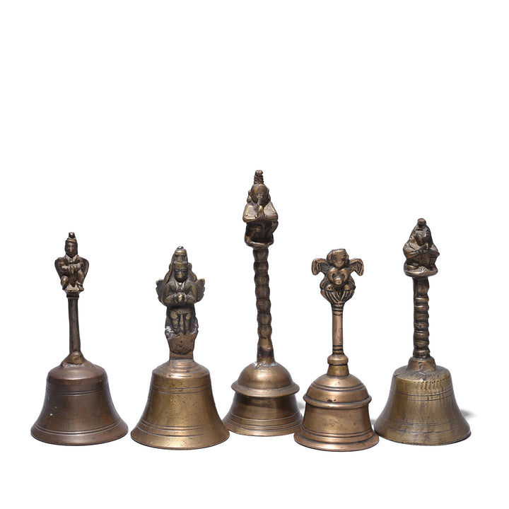 Group Of Antique Indian Brass Temple Bells | Indigo Antiques