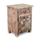 Reclaimed Teak Bedside Cabinet With Drawer