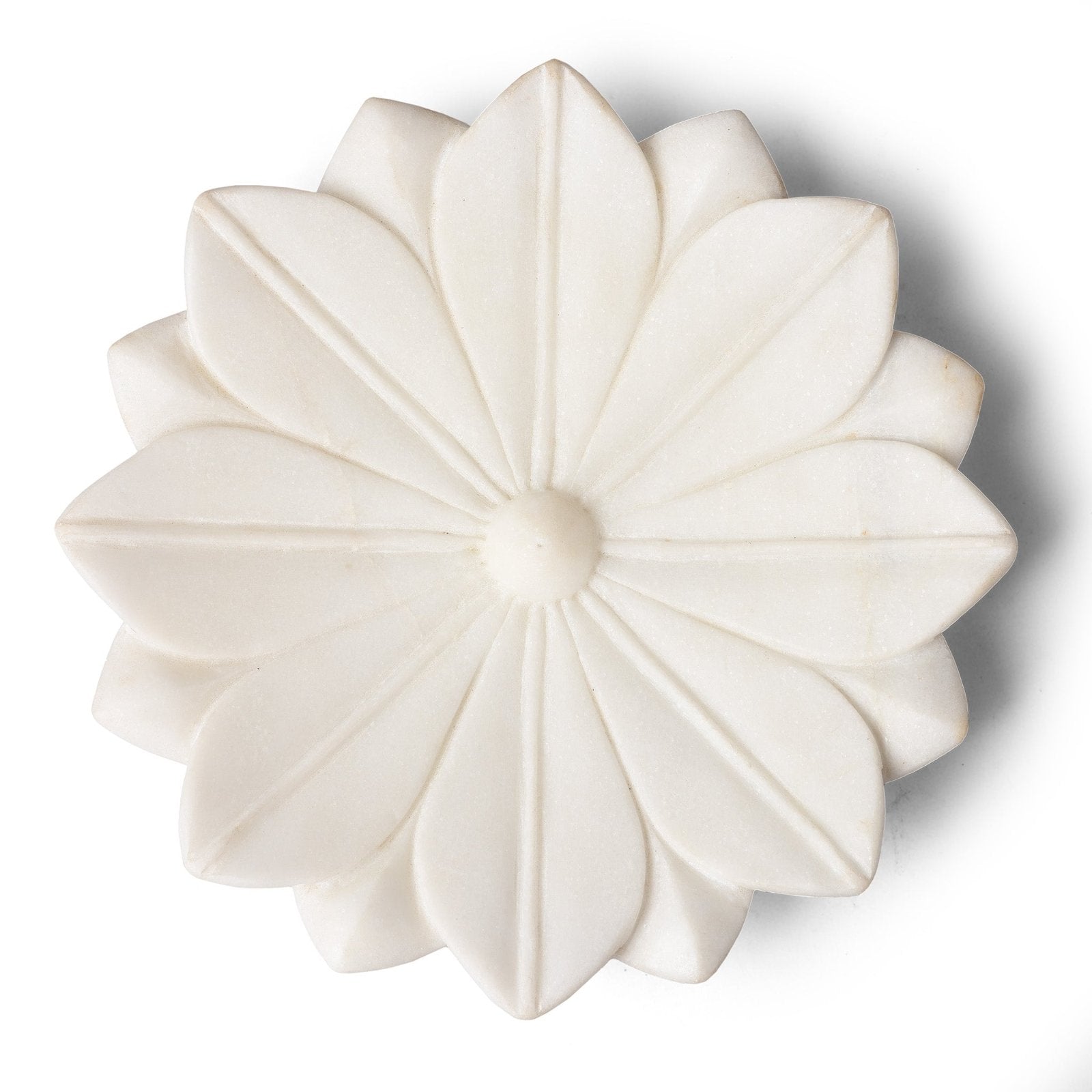 Carved Marble Bowl With Handle From Rajasthan Carved Marble Bowl With Handle From Rajasthan