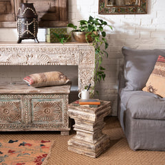 Side Table Made From Reclaimed Teak