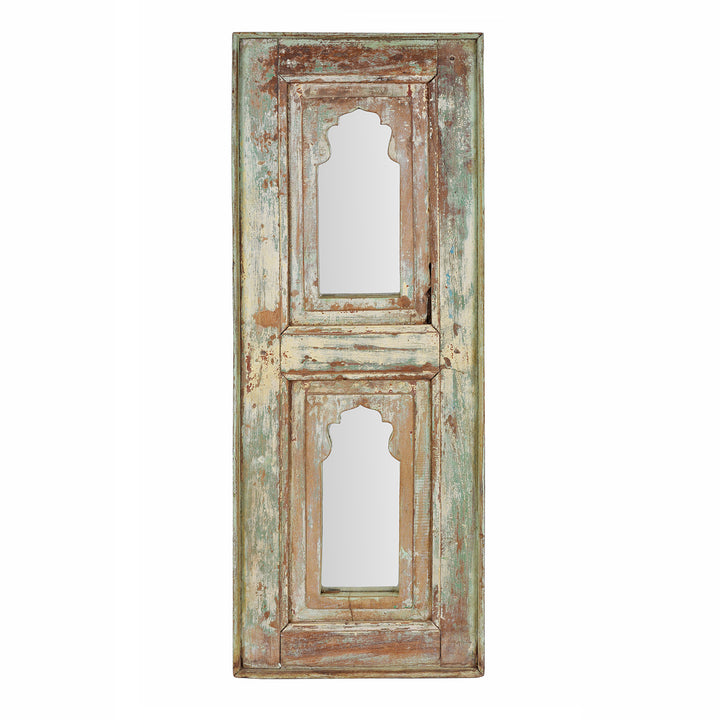 Indian Double Mihrab Mirror Made From Old Teak | Indigo Antiques