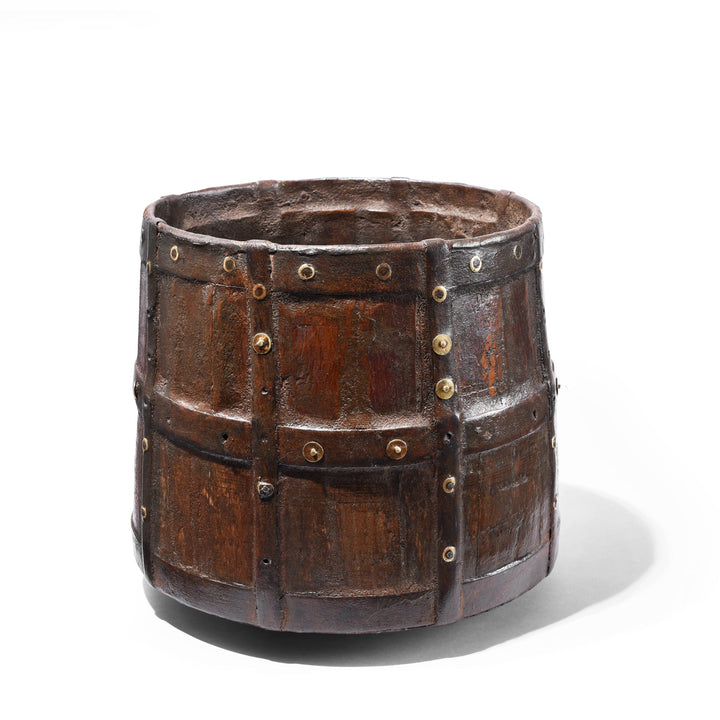 Indian Iron Bound Teak Grain Measure