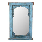 Blue Painted Indian Mihrab Mirror