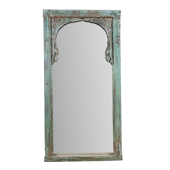 Indian Mirror Made From An Old Teak Window | Indigo Antiques