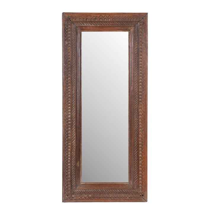 Indian Mirror Made From Reclaimed Wood | Indigo Antiques