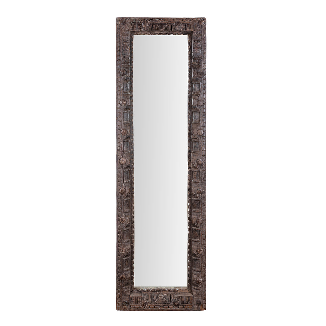 Indian Mirror Made from Reclaimed Teak | Indigo Antiques