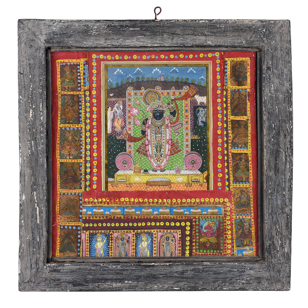 Indian Sri Nathji & Jain Framed Print | Indigo Antiques