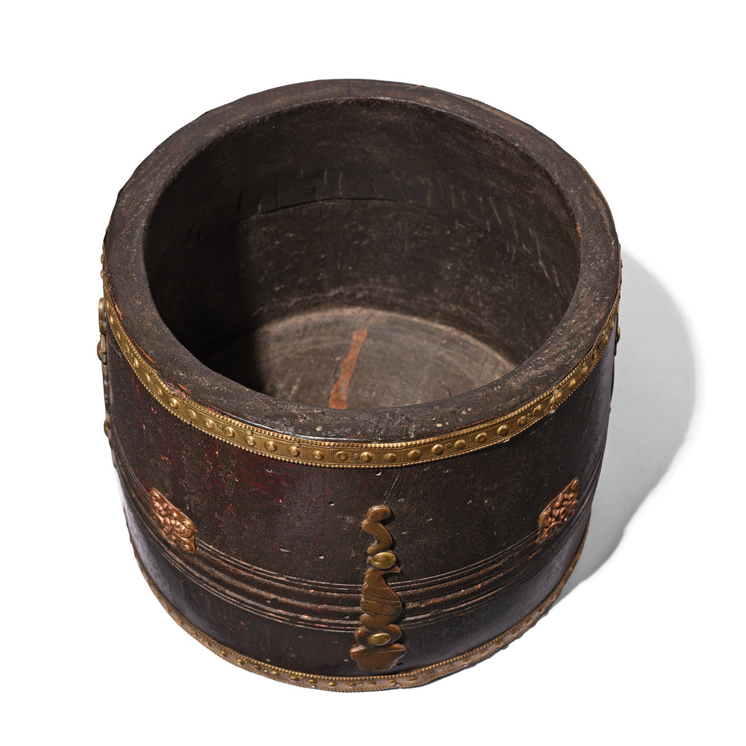 Old Wooden Grain Measure From South India - Ca 1920