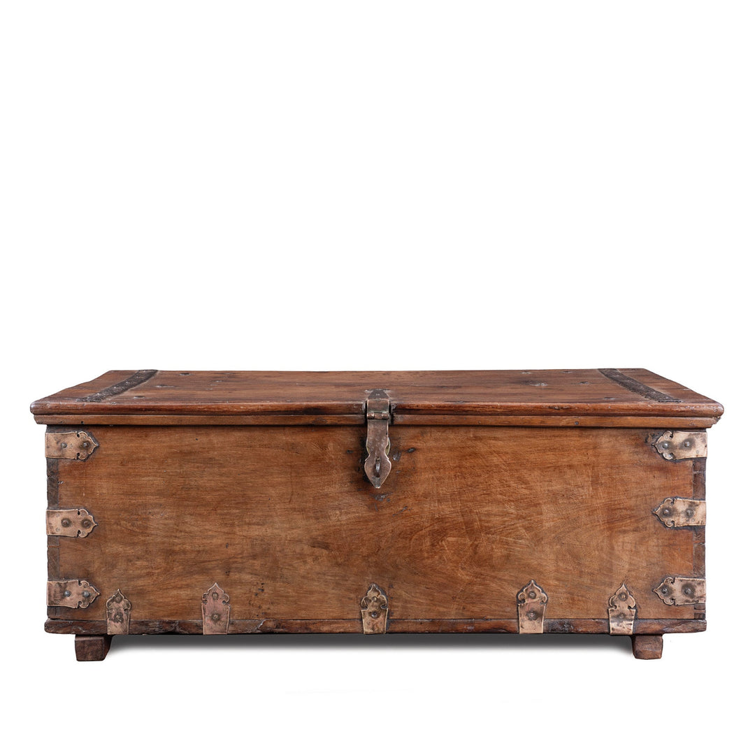 Iron Bound 18th Century Rosewood Chest From Gujarat | Indigo Antiques