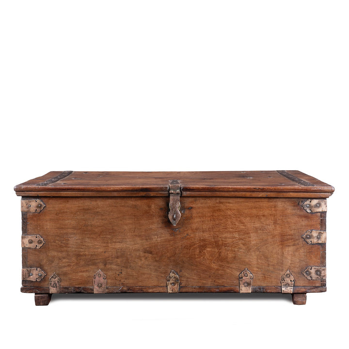 Iron Bound 18th Century Rosewood Chest From Gujarat | Indigo Antiques