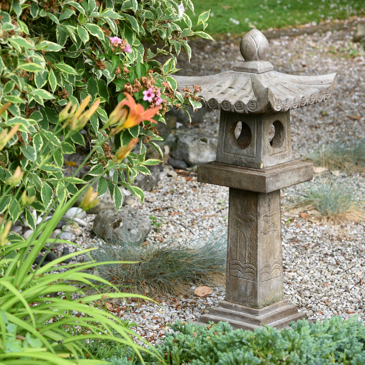 Japanese Stone Ishi Doro Snow Lantern Garden Feature | Indigo Antiques