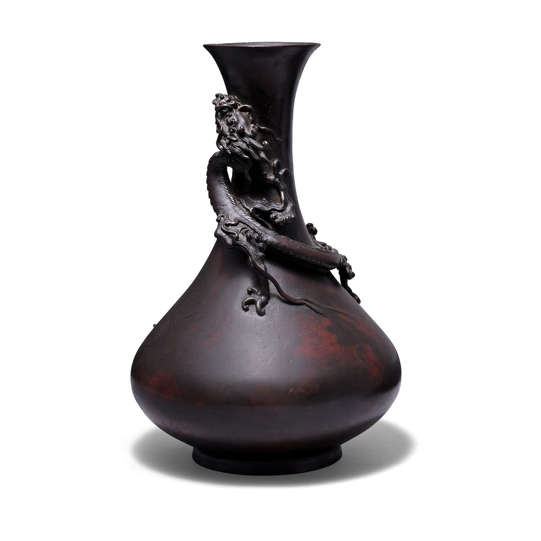 Japanese Antique Bronze 'Dragon' Vase | Indigo Antiques