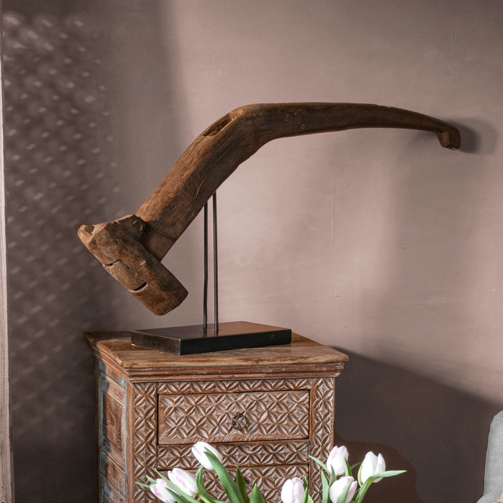 Old Wooden Plough Handles On Stand from Indonesia