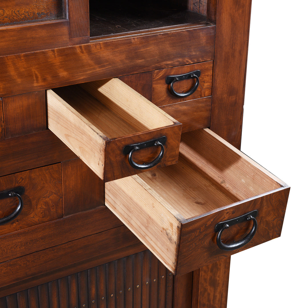 Drawer Detail From Antique Japanese Mizuya Dansu - Tansu | Indigo Antiques