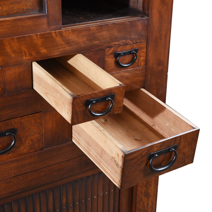 Drawer Detail From Antique Japanese Mizuya Dansu - Tansu | Indigo Antiques