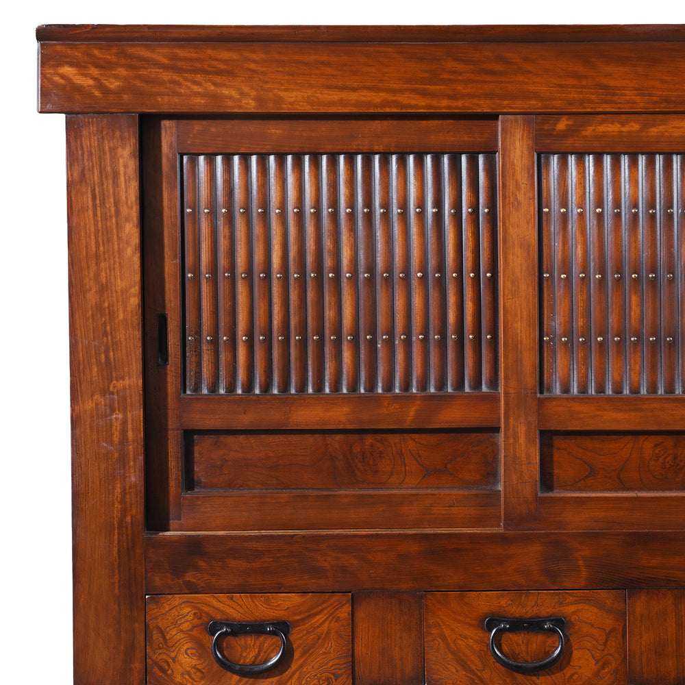 Corner Detail From Antique Japanese Mizuya Dansu - Tansu | Indigo Antiques