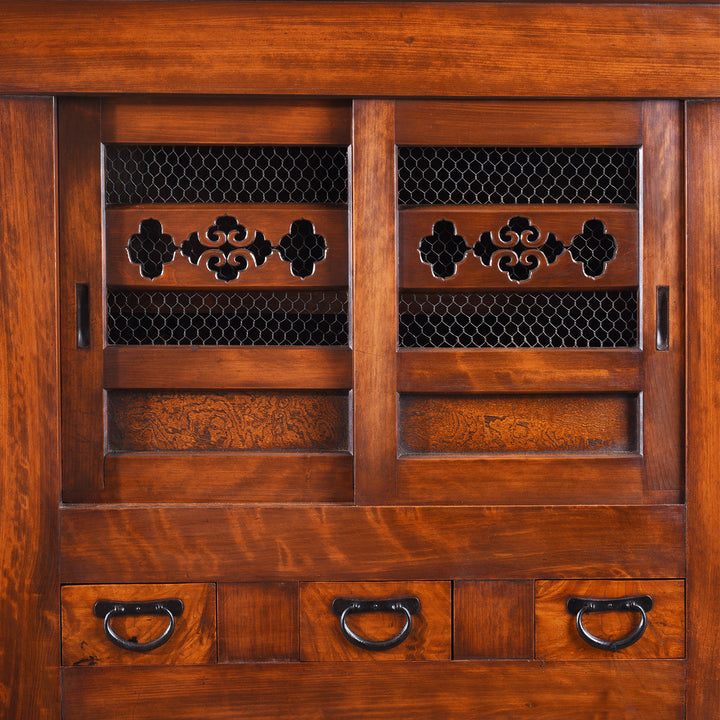 Sliding Doors View Of Antique Japanese Mizuya Dansu - Tansu | Indigo Antiques