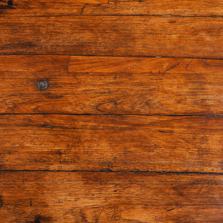 Surface Detail From Antique Nineteenth Century Gujarati Roheda Wood Takhat Coffee Table With Carved Apron And Turned Lacquered Legs