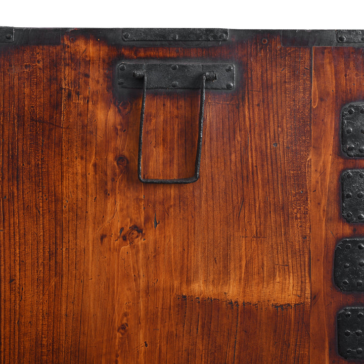 Handle Detail From Japanese Ryobirake Kasane Dansu Taisho Period From Kanto Region