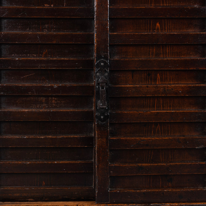 Doors Detail From Edo Period Japanese Cho Dansu With Sliding Doors And Drawers | Indigo Antiques
