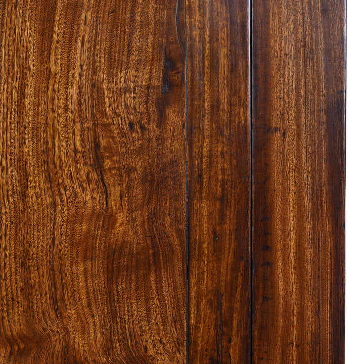 Grain Detail From Large Nineteenth Century Elm Compound Cabinet From Tianjin With Metal Hinges And Black Lacquered Interior | Indigo Antiques