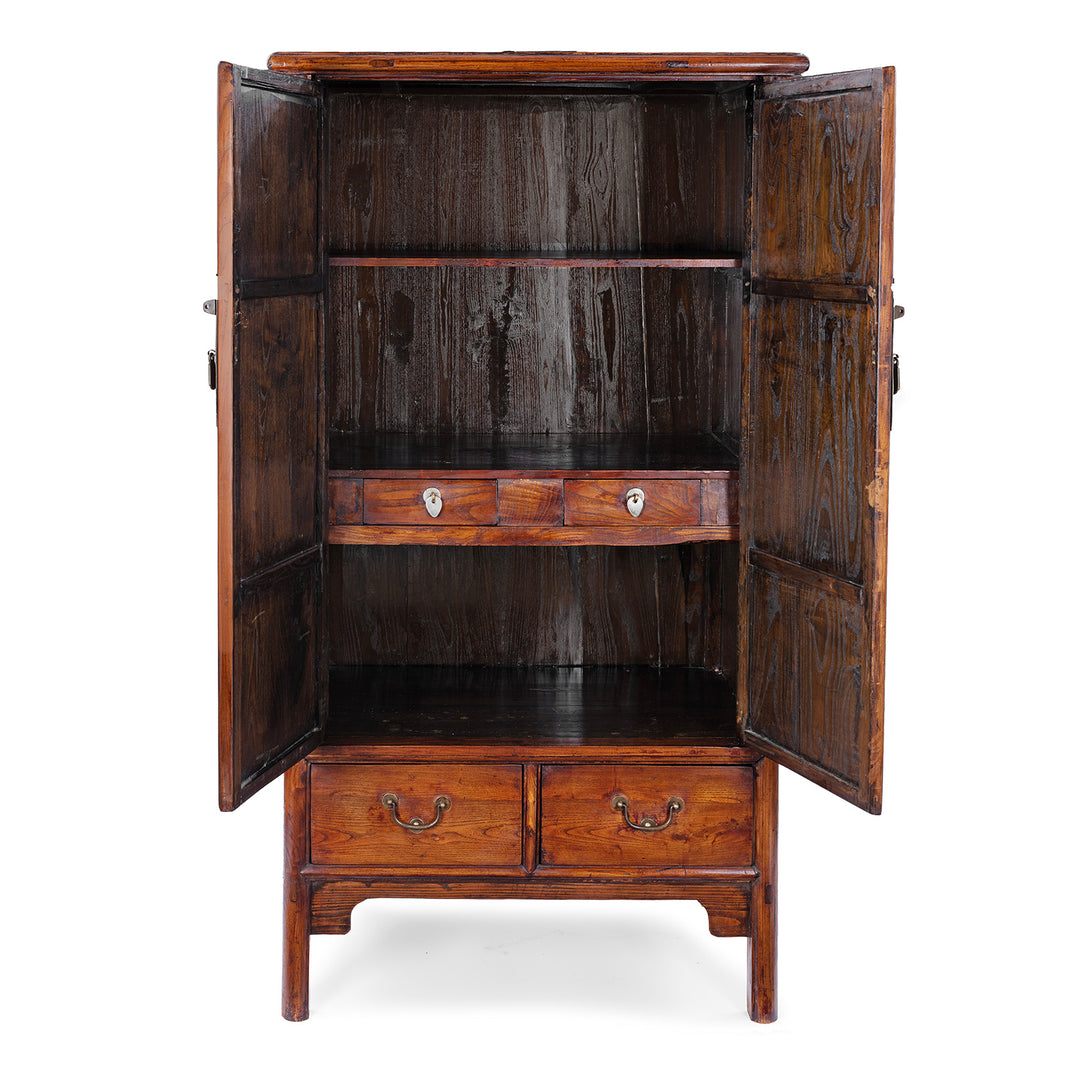 Red Elm Taper Cabinet From Shandong - 19th Century