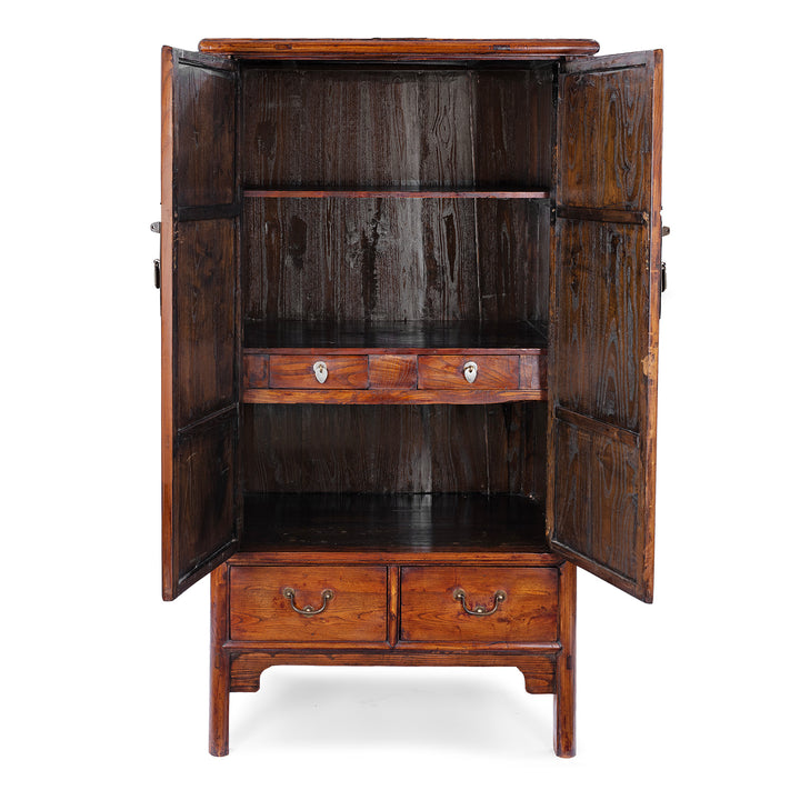 Red Elm Taper Cabinet From Shandong - 19th Century