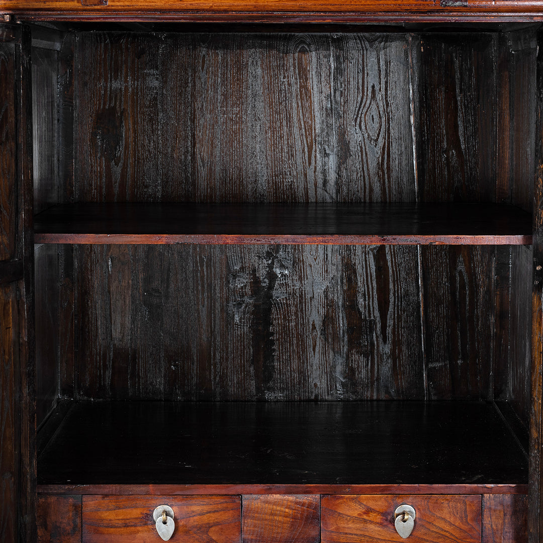 Drawer Interiro Detail From Antique Chinese Red Elm Taper Cabinet